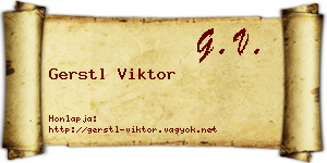 Gerstl Viktor névjegykártya