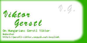 viktor gerstl business card